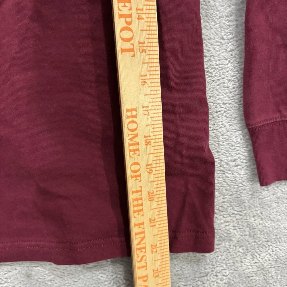 Polo Ralph Lauren Polo Rugby Shirt Long Sleeve Youth XL Burgundy Yellow Vtg Y2K